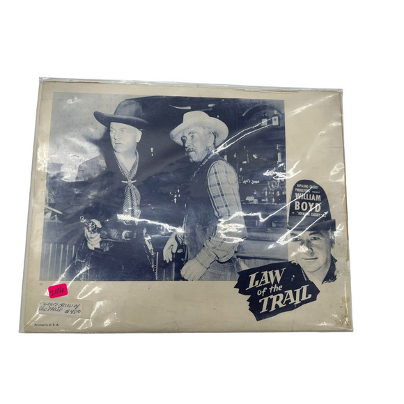 Antique LAW OF THE TRAIL Movie Print Hopalong Cassidy Prod. William Boyd - Picture 2 of 13